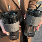 SipCrafted Reusable Glass Tumbler with Straw – 450ml