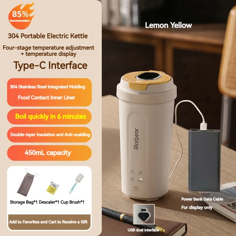 SipCrafted Portable Electric Kettle Cup – 1L